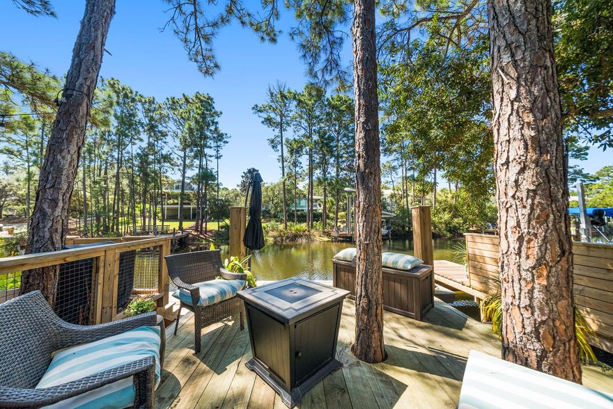 Tucked away among the shaded oaks of Seagrove, located South of 30A along the canal of one of the Coastal Dune lakes.  This beautiful, waterfront, updated 2-bedroom, 2.5-bathroom townhome is a rare find. Whether you're searching for a primary residence, a vacation beach retreat, or a savvy investment, this property checks all the boxes.Step inside & discover a thoughtfully designed interior with stylish finishes & a bright, airy feel. The spacious screened-in porch invites you to enjoy morning coffee or evening cocktails while overlooking the tranquil surroundings. For water lovers, the private boat dock offers a peaceful spot to relax by the lake opening to Gulf.With a generous amount of storage under deck or on the third floor attic  -- you'll have space for all your beach gear and more.  This ideal location puts you just a short stroll from two public beach accesses and within an easy bike ride to Seaside (3 miles West) or Rosemary Beach (4 miles East). Offering both privacy and proximity, this lakeside oasis delivers the perfect balance of serenity and coastal adventure.
