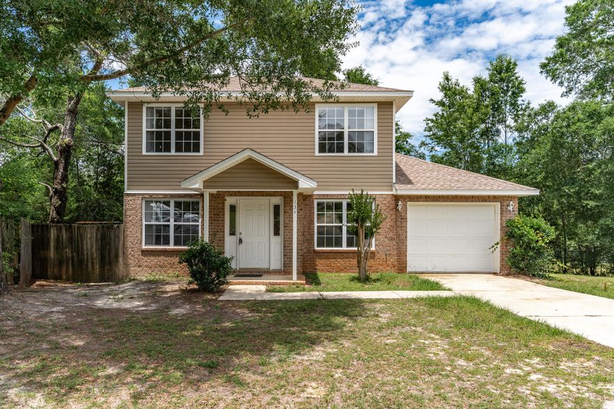 Welcome to your beautifully updated Crestview home! This charming residence offers a perfect blend of upgrades and peaceful surroundings. Step inside to find brand new LVP flooring downstairs and bamboo floors upstairs. Enjoy the comfort of a new roof (2025), HVAC system (2024), water heater (2025), and updated appliances--all offering peace of mind for years to come. Fresh paint throughout adds a bright, clean feel, and new carpet on the stairs brings added comfort. Step out back to a brand-new deck, ideal for relaxing, all within a fully fenced backyard shaded by mature trees and backing up to tranquil green space.The home also features a 1-car garage for added storage and convenience, and a low yearly HOA helps keep the neighborhood well-maintained and looking its best. Move-in ready!