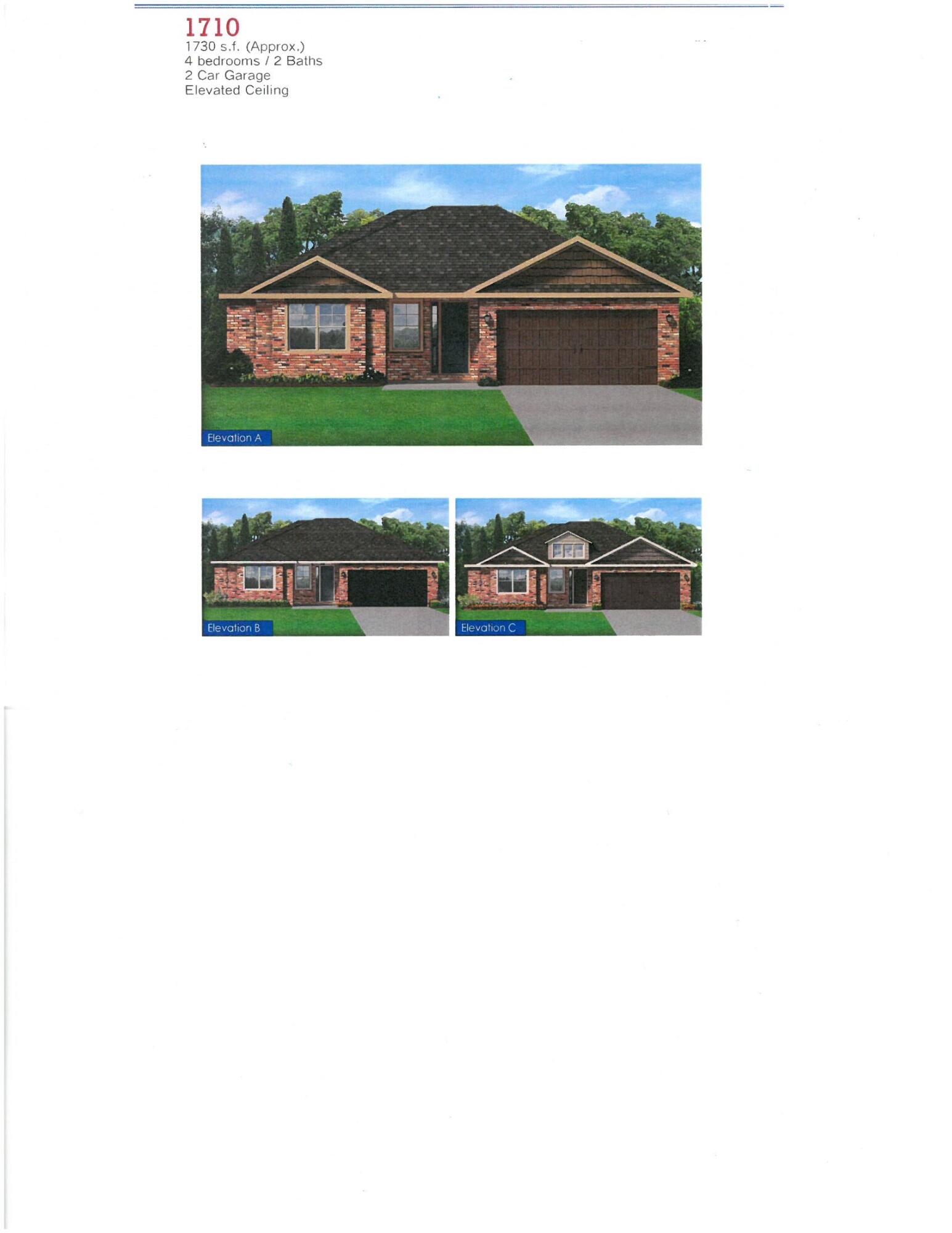 Beautiful craftsman style home in a charming, new neighborhood tucked away in North Crestview, yet still close to town. This 1,710 sq ft home features 4 bedrooms, 2 bathrooms, a covered front and back porch, and tall ceilings on a 9' plate, giving it an open airy feel. Exterior highlights include 3-side brick with Hardie front and brick skirt, tall roof pitch for larger elevation, 2 car automatic garage, automatic sprinkler system, and underground utilities. Interior upgrades include granite or quartz countertops throughout, LVP flooring with carpet only in the bedrooms, 5' shower in lieu of tub in master bath, black fixtures lighting packages and hardware. Additional features, 1/2-acre lot, 10-year bonded builders' warranty, and beautiful neighborhood views.