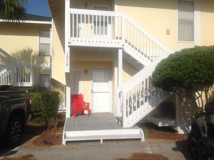 This first level one bedroom is LIKE NEW! The seller's have completely remodeled with 18'' tile throughout. New cabinets, counters, back splash, stainless appliances, lighting in the Kitchen. No more popcorn ceilings! All new furniture, decor, bedding, flat screen TV's LR and BR. The back deck has been extended too. Overlooks the golf course and pool area. Front deck looks toward the Destin harbor. Sandpiper Cove is located on 43 acres in the heart of Destin within walking distance to restaurants and shops, 1100' of private beach front, seasonal beach snack bar and chair/umbrella rental service. 5 swimming pools, 2 heated in winter, 3 hot spas, 9 holes par 3 golf, 6 tennis courts, boat launch, canal docks and slips as available and Louisiana Lagniappe Restaurant too!