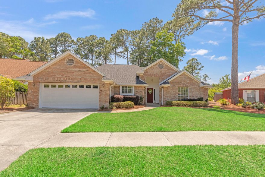 All Brick home with a New Roof-1 year old, New Gutters-1 year old, Top of the line AC with Remi Hallo- removes dust and Bacteria and Aprilaire to remove dust-I-year-old.  Open floor plan. Raised & Vaulted ceilings, Gas corner fireplace, Open dining, kitchen and family room.  Lots of windows across the back of your home with a door that leads out to your screened in paver patio.  Great for your morning breakfast.  Split bedroom plan.  Master is to the left of the dining/family room where your additional bedrooms and bath are to the right of the family room.  Master bedroom has a door that leads out to your paved screened in patio.  Your master bathroom has a whirlpool tub with a separate shower.  Extended double vanity and with a large walk-in closet.  Home needs