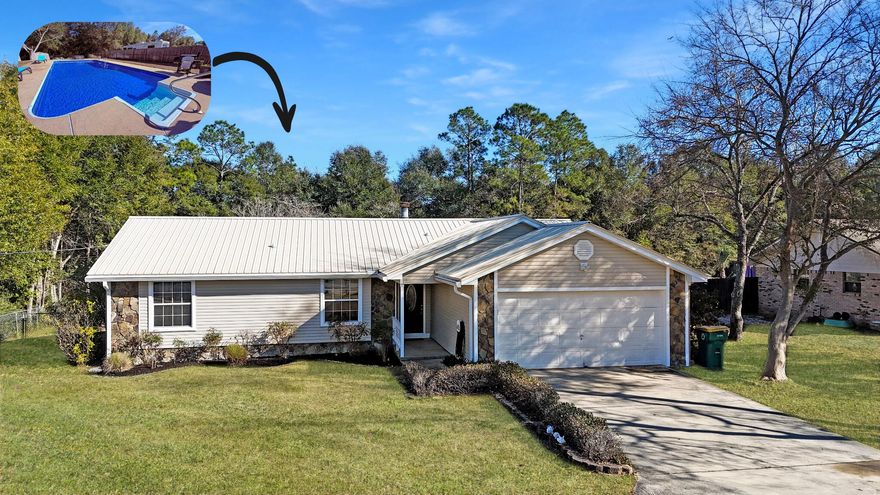 Imagine coming home to a space that balances comfort, convenience, and every day enjoyment this home offers a layout designed to support the way you live work and unwind. the spacious kitchen is the part of the home featuring plenty of room to cook and gather plus a built-in desk nook, ideal for managing daily tasks, homework or working from home while staying connected to the rest of the home, just off the main living area the Florida room provides a flexible space to enjoy natural light year round perfect for morning, coffee, reading retreat or additional entertaining space step outside and picture warm afternoons and relaxing evenings spent by your private in ground pool creating a true backyard escape for entertaining/unwinding without leaving home, conveniently located within- Minutes of shopping dining in the movie theater every day errands and last-minute plans are easy and accessible. This adapt to your needs offering spaces that daily life feel more comfortable and relaxed.