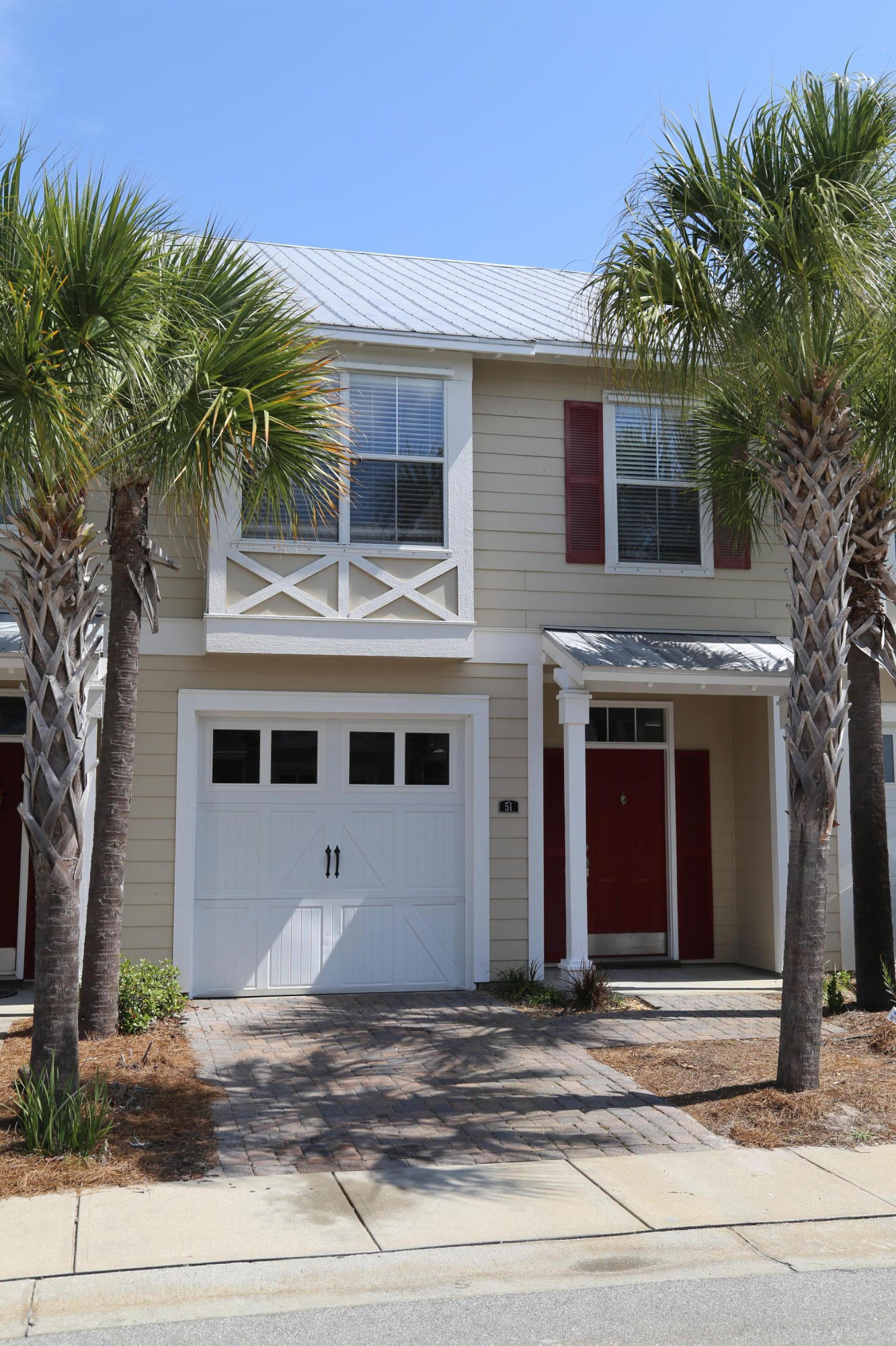 Great townhome offered in the Eagle Bay Subdivision! New flooring and move-in ready! Eagle Bay contains both detached and attached homes with dedicated green common areas. The project is located in Santa Rosa Beach and is conveniently located near the beaches of South Walton and Sacred Heart Hospital. This townhome is perfect for owner occupancy or long-term rental with some units in the project leasing for $1,600/month. The unit features 3 bedrooms and 2.5 baths, 1-car garage, private porch, Hardie Board siding, and metal roof. The unit has a comfortable interior featuring breakfast bar, granite countertops, stainless steel appliances, recessed lighting, wine rack, and tile backsplash