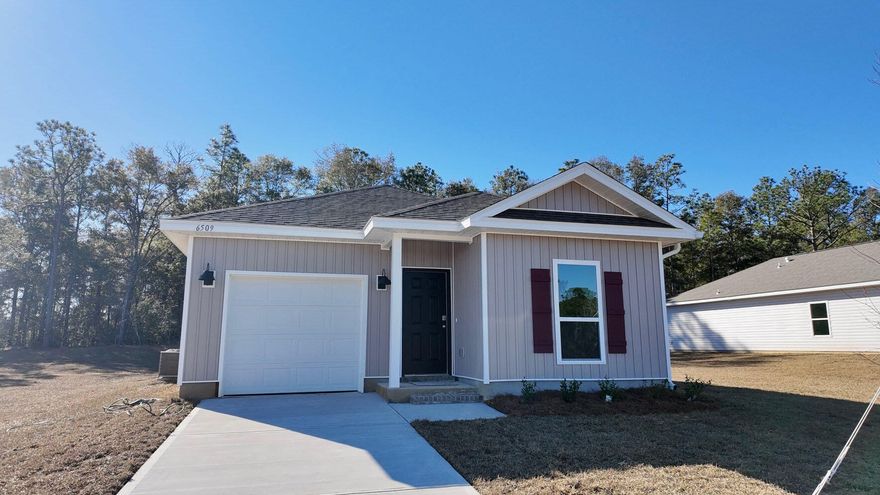 Brand new construction going up now in the NEW Hidden Lakes Community gives you quick access to the airport, military bases, an easy commute to the spectacular beaches of Fort Walton and Destin and nearby golfing. Close access to Corklin's Lake for fishing, kayaks & swimming. The charming Delilah floorplan, a contemporary 1 story cottage style homes with 1 car garage.  1302 Sq. Ft. with no wasted space. Popular 3 bedrooms, 2 baths and a highly desirable, relaxed open floorplan. Beautiful kitchen with stainless appliances, built in lighting, wood look flooring and nice carpet in the bedrooms. A Smart Home ''Connect'' system features several convenient devises and fabric hurricane window and door protection is included. Lovely community of highly desirable homes with great curb appeal.