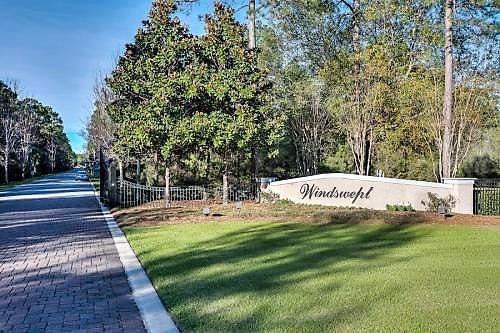 One of 3 adjoining 1+ acre lots! Must be sold together. This Estate Sized 1.2 acre lot is located in desirable Golf Course Community Windswept Estates in Freeport, FL. Located in Phase 4 requires 2200 square foot build out. Just 6 miles east on Hwy 20 and near new Publix, this 5-Star 230 Acre Championship Golf Course with Neighborhood Amenities including Pool, Clubhouse, Pavilion with Grills/Picnic tables, Tennis/Basketball Courts, Playground, sidewalks and Nature Trails. For more detailed information about the golf club and memberships go to www.windsweptestates.org. Well and septic tank required, no city sewer. Check out this Lot and Community. You Will Be Glad You Did! Min 3,000 living space required for lots over 1 acre