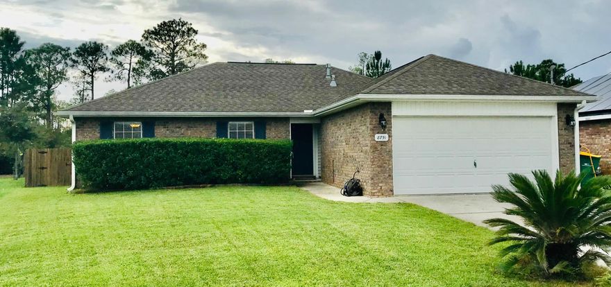 ***Multiple Offers** Highest Best By Nov 6th..Great location only 7 miles to Hurlburt AFB. All brick home in fantastic condition. Immaculate and well maintained home. Decorative tile entry into the home. Open living room with full dining room. Beautiful flooring. Kitchen includes new dishwasher, microwave, garbage disposal, wood cabinets, and a pantry. Nice indoor laundry room too. 2 '' Faux wood blinds through out. French doors lead to huge backyard with patio. Backs up to great wooded area too. Sprinkler system too. Firepit for a cold night soon. Home has a home warranty in place until May 2020. Arrow Termite bond in place too. Must see!