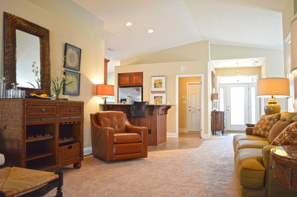 This charming 2 story brick front home comes with a fully sodded yard for ample curb appeal. Kitchen features granite counters, custom cabinets with crown molding and the home has upgraded flooring throughout. All bedrooms are upstairs as well as the utility room. There is bonus study OR second living room upstairs as well. The spacious floor plan offers an open kitchen, a large dining and living room on the first floor. Master Bedroom features box ceiling, separate walk in closets and split jack and jill vanities in the bath as well as a fixed window for natural light. Old Bethel has no HOA fees, Adams Homes provides a 1 yr. full home warranty and 10yr bonded builder warranty.