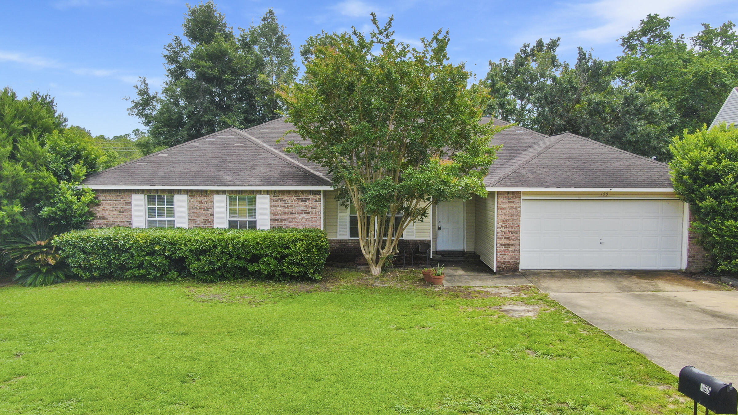 This beautiful home located in the Park Place subdivision will receive a brand new roof before closing! Four bedrooms & a spacious open floor plan are a couple of the great features about this house, plus a fireplace in the living room & Cathedral ceilings! The Master bath features double vanities, separate shower, as well as tile floors. Close to I-10 & convenient to military bases. Being located about 15-20 minute drive to Eglin AFB is just another great bonus as well as the privacy in the fenced backyard surrounded with trees & shade. Stop here, you just found your dream home!!