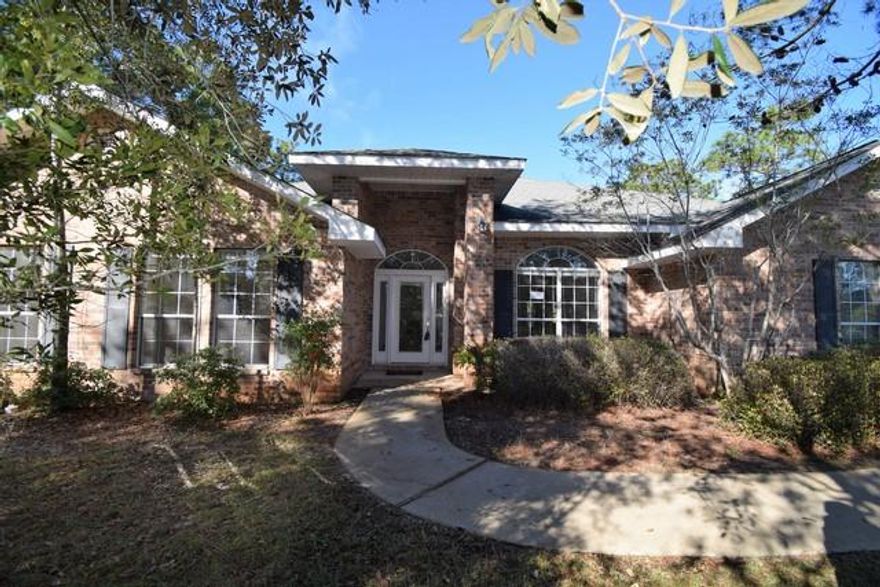 Real Estate Owned REO. This all brick home sits on a sought after cul-de-sac Buck Rd with a large 1/2 acre lot close to Grand Blvd's shops and restaurants. Light and bright, with vaulted ceilings and large over 3,000 sq ft open floor plan. The large kitchen includes a breakfast bar and island with a large walk in pantry and separate laundry room just off the kitchen. The 4 bed 3 full bath with a master that comes with double vanity and double closets en suite. A backyard with a fire pit perfect for cool winter nights stargaze or come inside to enjoy the fireplace. Driftwood offers amazing amenities like community pool, community room, tennis courts, fishing pier, playgrounds, grilling station with gazebo and several locations to take a break and enjoy the ponds scattered throughout.