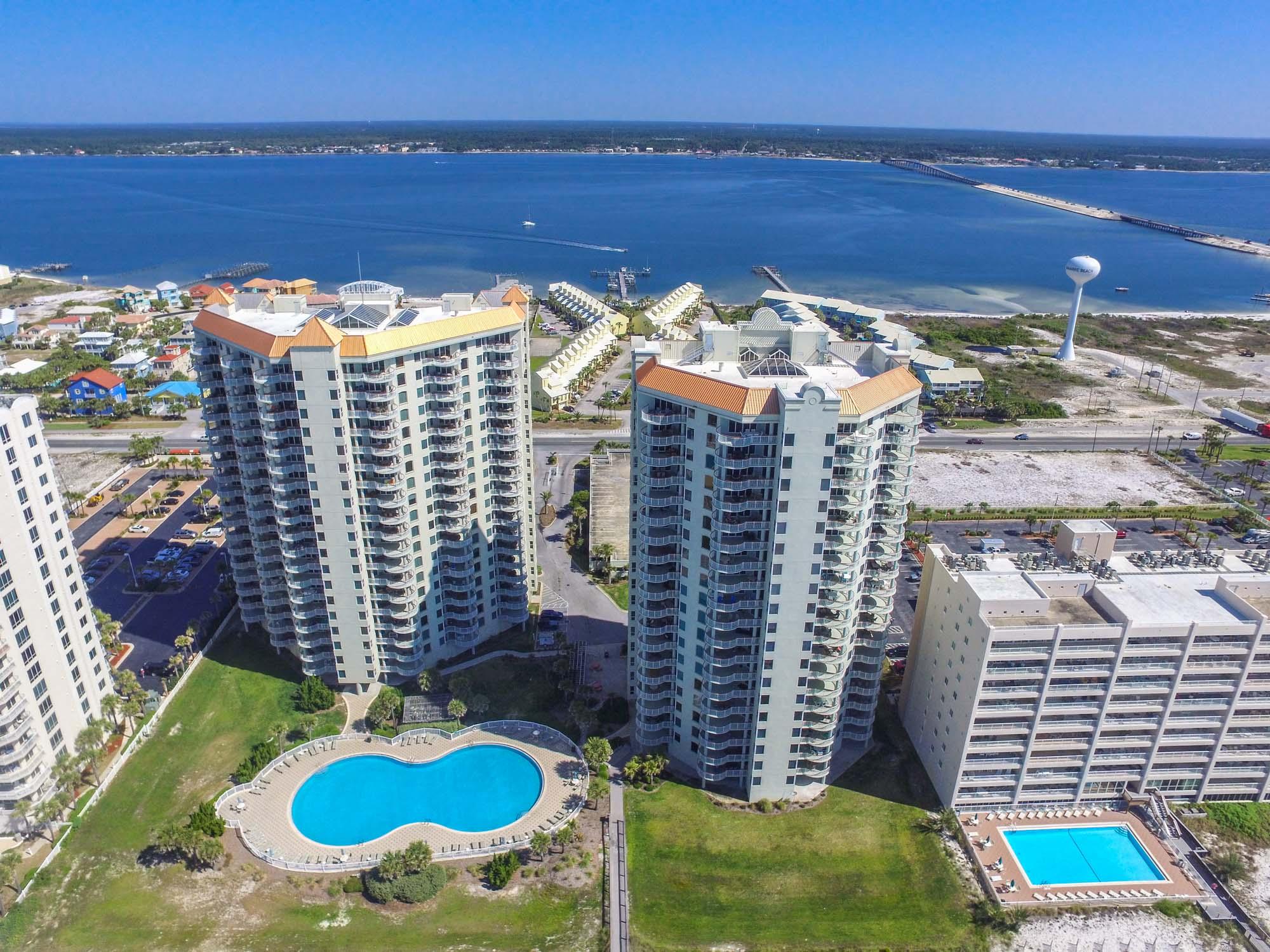 Enjoy breathtaking views from this beautiful Gulf Front Condominium at Beach Colony. Sold fully furnished, this fantastic rental is a must see. The chef's kitchen has granite counter-tops, eat in breakfast nook, and a pantry. This spacious condo features three full bedrooms and baths that each have water views. The master suite has direct access to the balcony, his and her vanities, whirlpool tub, and separate shower. Beach Colony has wonderful amenities including beach side pool, covered parking, tennis courts, and fitness room.