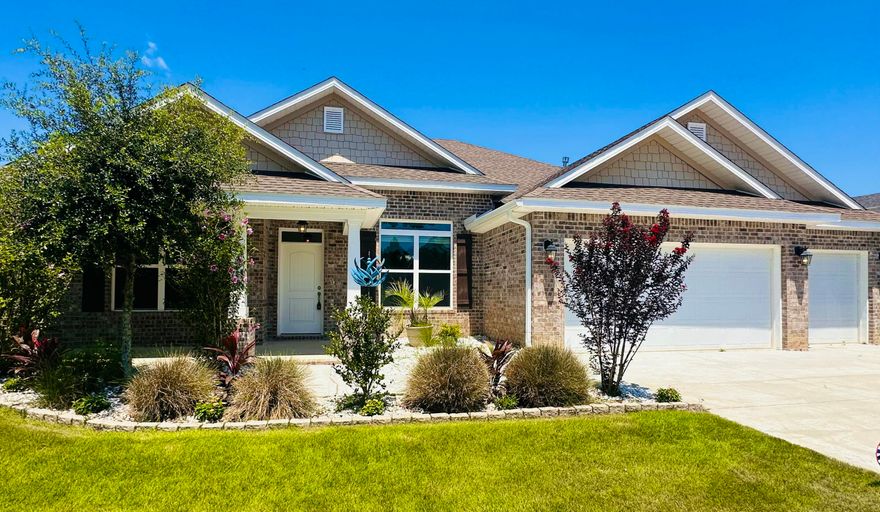 HUGE PRICE IMPROVEMENT & SELLERS ARE MOTIVATED!!!
Nestled in the picturesque neighborhood of Brighton Cove, within the heart of the master-planned Hammock Bay community, stands the stunning Devonport -- a four-bedroom, three-bath, 2,444 sqft home crafted by Holiday Builders. This home is more than just a residence, it's a lifestyle that offers tons of outdoor living, entertaining, and gardening space. 

From the moment you step onto the charming front porch, where you can relax in your rocking chairs and soak in the serenity, you'll know you've arrived somewhere special. Inside, a graceful, curved foyer welcomes you, with tile flooring guiding you into an expansive open living space.

The Great Room is a showstopper, boasting soaring 12-foot ceilings. soaring 12-foot ceilings that creates an airy, inviting atmosphere. This space seamlessly flows into the heart of the home -- a chef's dream kitchen.

Outfitted with stainless-steel appliances, including a gas range and an oversized side-by-side refrigerator with an ice maker, the kitchen also features granite countertops, custom 42-inch white wood cabinetry, a spacious island, and an oversized pantry, combining beauty with functionality. Whether it's a quick breakfast in the cozy breakfast nook or a formal dinner in the elegant dining room, every meal will feel like a special occasion.

The primary suite is a private oasis designed for relaxation. Walk-in closet provides ample storage, provide ample storage, while the spa-inspired en-suite bath features double vanities, a deep garden tub, and a separate tiled shower. On the opposite side of the home, two bedrooms share a Jack and Jill bath with double vanities, while the fourth bedroom serves as a guest suite with its own full bath--offering flexibility for family, visitors, or a home office.

Step outside to your own private oasis! The oversized screened lanai is perfect for relaxing or entertaining, offering a peaceful outdoor retreat with ample space for dining, lounging, and enjoying the fresh air year-round. Garden enthusiasts will adore the dedicated space for potted plants, herbs, or even a vertical gardenturning the lanai into a lush green haven. Whether you're hosting friends or enjoying a quiet morning coffee, this outdoor space is sure to be a favorite. Unwind in your private hot tub, gather around the firepit, or simply take in the beauty of your secluded backyard, where majestic Bracken Brown Magnolias and Eastern Redbuds provide shade and year-round charm. With a fenced yard, an irrigation system with a private well, and home equipped with gutters, this outdoor space is both functional and serene.

The three-car garage is equipped with SwissTrax flooring and a heavy-duty welded steel Husky garage workshop/storage system with toolboxes. The extra garage space provides ample room for a motorcycle or golf cart, ensuring plenty of storage for all your needs.  Seller is offering a One-Year Home Warranty and home is under current termite bond.  Updated survey showing screen-lanai is available.

**Washer and Dryer, Swiss Trax Flooring, Husky garage workshop and hot-tub convey.

More Than a Home -- A Community Like No Other
Living in Hammock Bay is like stepping into a five-star resort that never ends. Residents enjoy:
-Three resort-style pools, including a lap pool
-A 4,000-square-foot 24-hour fitness center
-Tennis, basketball, and pickleball courts
-Two dog parks, complete with a dog-washing station
-An outdoor theater and Town Square hosting concerts, movies, and food trucks
-Miles of scenic walking trails and stocked ponds
-Private Bay Club with a dock, fishing pier, and breathtaking sunsets over Choctawhatchee Bay

With low HOA fees covering these unbeatable amenities, Hammock Bay stands apart from any other community in Florida.

A Location That Has It All
Situated in the thriving town of Freeport, this home offers the perfect balance of seclusion and accessibility. Within minutes, you can explore:
-The stunning 30A beaches
-South Walton's renowned dining and shopping
-Destin's lively entertainment scene
-Eglin and Hurlburt Air Force Bases, major airports, and top-rated schools
Everything you need is right at your fingertips.

Your Next Chapter Begins Here
This isn't just a home -- it's the backdrop for a lifetime of memories. Whether you're enjoying peaceful mornings on the porch, lively neighborhood gatherings, or the luxury of resort-style living, Brighton Cove at Hammock Bay delivers it all.

Don't let this opportunity pass you by--schedule your private tour today and experience the magic of Hammock Bay living!