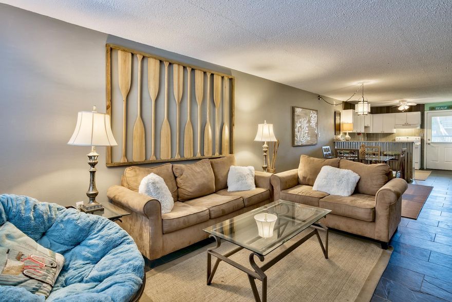 Great vacation rental opportunity on Okaloosa Island at a great price! This fully furnished 1 bedroom, 1 bath condominium is located just off the beach in a quiet section of Okaloosa Island. The unit has been newly updated with beautiful granite countertops & custom breakfast bar, new stone tile floors, rustic wood backsplash accents, fresh paint and updated lighting. The kitchen has a lovely beach charm with the wood plank walls and backsplash. The white cabinets and appliances add to the crisp contemporary charm. This ground floor unit offers easy access to the pool with a tiled patio past the kitchen just steps away from the pool. Perfect place to unwind! The master bedroom has a bathroom right outside the door and there is an owner's closet in the unit. Turn key & a great investment! Venus Condominiums offers a taste of old Florida charm, with an uncrowded low density complex and easy access to the beach. Guests will have plenty of activities to enjoy without going far at all, with tennis courts, basketball courts, shuffleboard, picnic tables and BBQ grills for outdoor fun. There is a vending area for refreshments. Beach access is via a paver stone walkway just past the tennis courts which leads to the boardwalk south of the building (to the left of Bella Riva). Enjoy the coastal lifestyle with the beautiful shimmering white sand beaches and  emerald waters of the Gulf of Mexico. 

This quiet stretch of Okaloosa Island offers a fantastic getaway for those seeking to enjoy the beautiful beaches and area attractions of the Emerald Coast. Conveniently located close to all the shopping, dining and nightlife of Destin and Ft Walton Beach, this condo is an excellent vacation rental investment for this very much in-demand tourist destination on the Gulf of Mexico. 

Come check out this great investment opportunity. For this price on Okaloosa Island, this condo won't be available long!