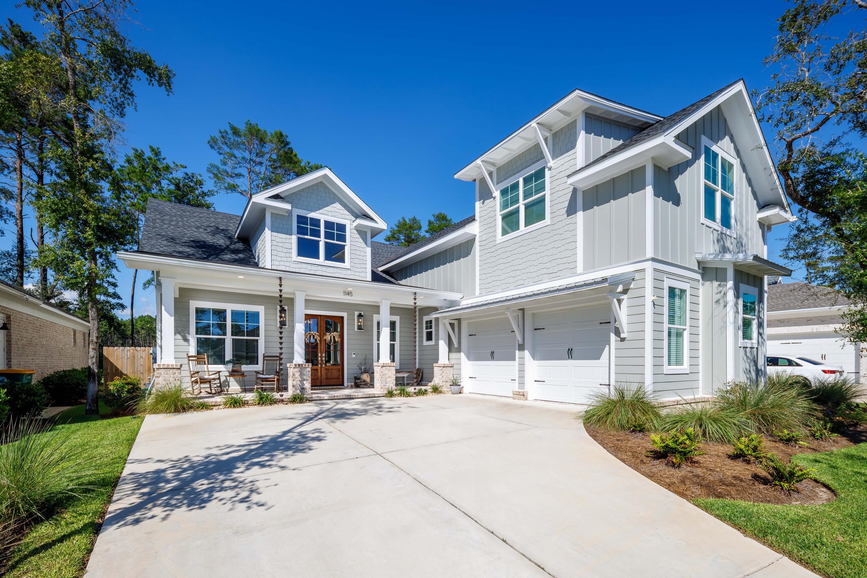 Simply gorgeous is this 4 bedroom 3.5 bath custom built home by Better Built Builders in the highly desired Deer Moss Subdivision. This Southern Style home has many custom features from the antique pantry door, to the custom corner glass office doors , custom built in shelves in living room and spray foam insulation in the attic are just a sample of the extra beauty this home boast. As you drive up to the home you will notice the incredible architect present immediately. Upon entering the home the foyer entrance will invite you immediately into the warmth of the home with the floors and bright open concept. The sliding custom built glass doors that surround the office are on the right once into the home. There are so many fabulous features in this home, you must see in person today!
The inspiration for Deer Moss Creek is its unique natural environment. The neighborhoods & paved trail are designed around the creek, its tributaries, and wetland areas. Parks, bike paths, & 5'-wide sidewalks entice people to spend time outside. The Aesthetic Design Code and Town Architect ensure that streetscapes have a variety of home plans, colors, and textures. A clubhouse, pool, children's playground, and basketball court will be built in Phase 2 .