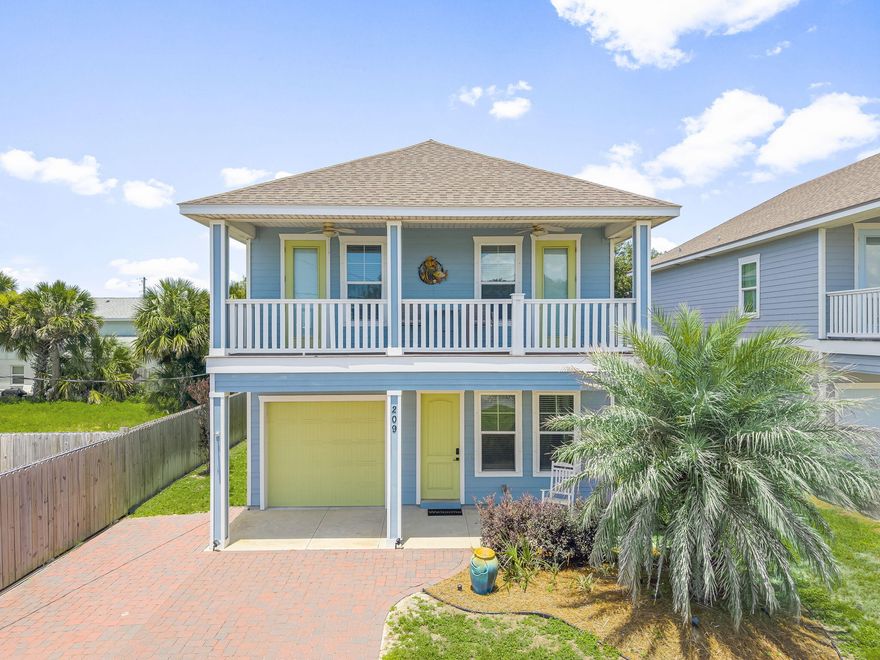 UNDER CONTRACT WITH CONTINGENCIES; SELLER ACCEPTING BACKUP OFFERS.SHORT TERM / VACATION RENTALS ALLOWED!  Look at the pool renderings of what a pool and backyard project would look like. 887 Feet to the Sugar White Sands of the Gulf of Mexico.  You can literally hear the waves crash from your balcony.Check out the pool rendering in the photos.  A pool like this will increase your rental income above the $87,000 projection.  Owner uses this as a second home, but aggressively rented out, this property will bring in massive income.  Identical property 3 doors down appraised for over $1 million, so you are going to realize quick equity when you purchase. Offered fully furnished and turnkey for rentals, this newer construction (2020) and Gulf views (one block away from the Gulf at Laguna beach), makes this a perfect home for full time living or a fantastic opportunity for a vacation rental. Everything in this pristine home is designed around family, friends and beach life. 4 bedrooms 4-1/2 baths with 2 master suites. One on each floor, plank flooring throughout, quartz counters, stainless steel appliances, updated light fixtures, two living areas, great porches and balconies, beautifully decked back yard, garage with epoxy floor - the list goes on! The outdoor space is beautifully landscaped and there is an overhead storage in the garage for all your beach toys.
The owner has spent considerable money bringing this property up to today's standards. 
Some unique features of this beautiful home:
9/10 Foot Ceilings...10Ft First Floor and 9ft 2nd Floor. The Kitchen has All Wood Cabinets with Soft-Close Doors and Drawers, Granite Counter Tops with under Mount Sinks, Breakfast Island and Whirlpool or Maytag Stainless Appliances. Some of the Standard Features include: Tremendous Master Walk-In ''Step Down'' Shower, 8ft Interior Doors, Crown Molding, Paver Driveways, Upgraded Carpet and Pad, 14 SEER Heat Pumps, LOW E Double Paned Windows, Spray Foam Attic and Insulated Garage. 
You are not going to find a better built home steps from Gulf Access #80.  Come make this property your own.