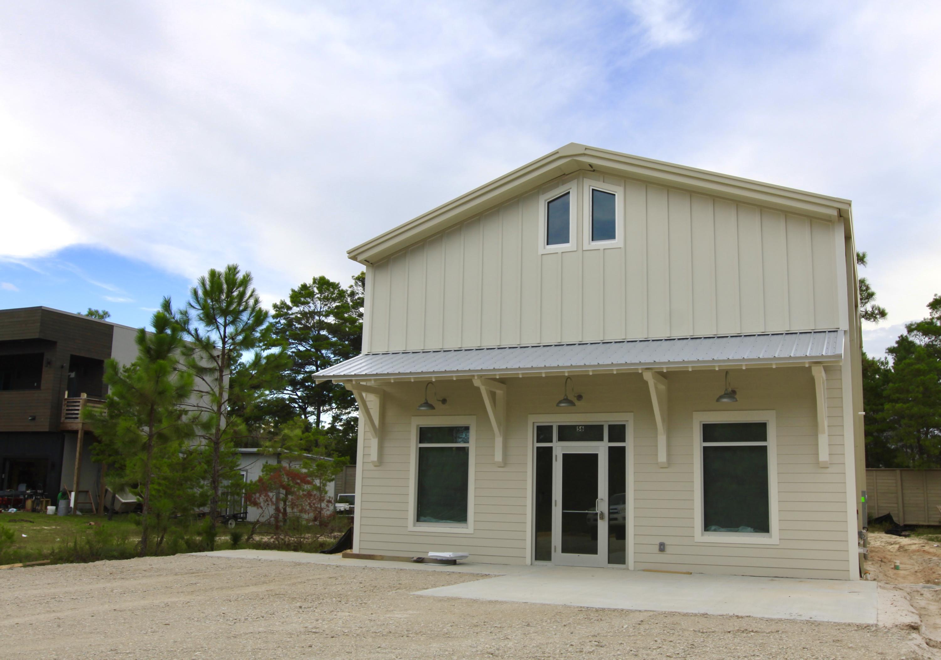 New upscale commercial development available in Grayton Beach FL on Arbor Lane just north of 30A. This property is 2000 square feet consisting of 1400sf of showroom/ warehouse on the first level with an additional 600sf private office on the second level. Construction scheduled to be complete September of 2018.