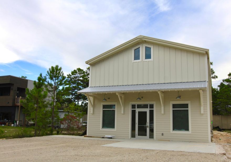 New upscale commercial development available in Grayton Beach FL on Arbor Lane just north of 30A. This property is 2000 square feet consisting of 1400sf of showroom/ warehouse on the first level with an additional 600sf private office on the second level. Construction scheduled to be complete September of 2018.