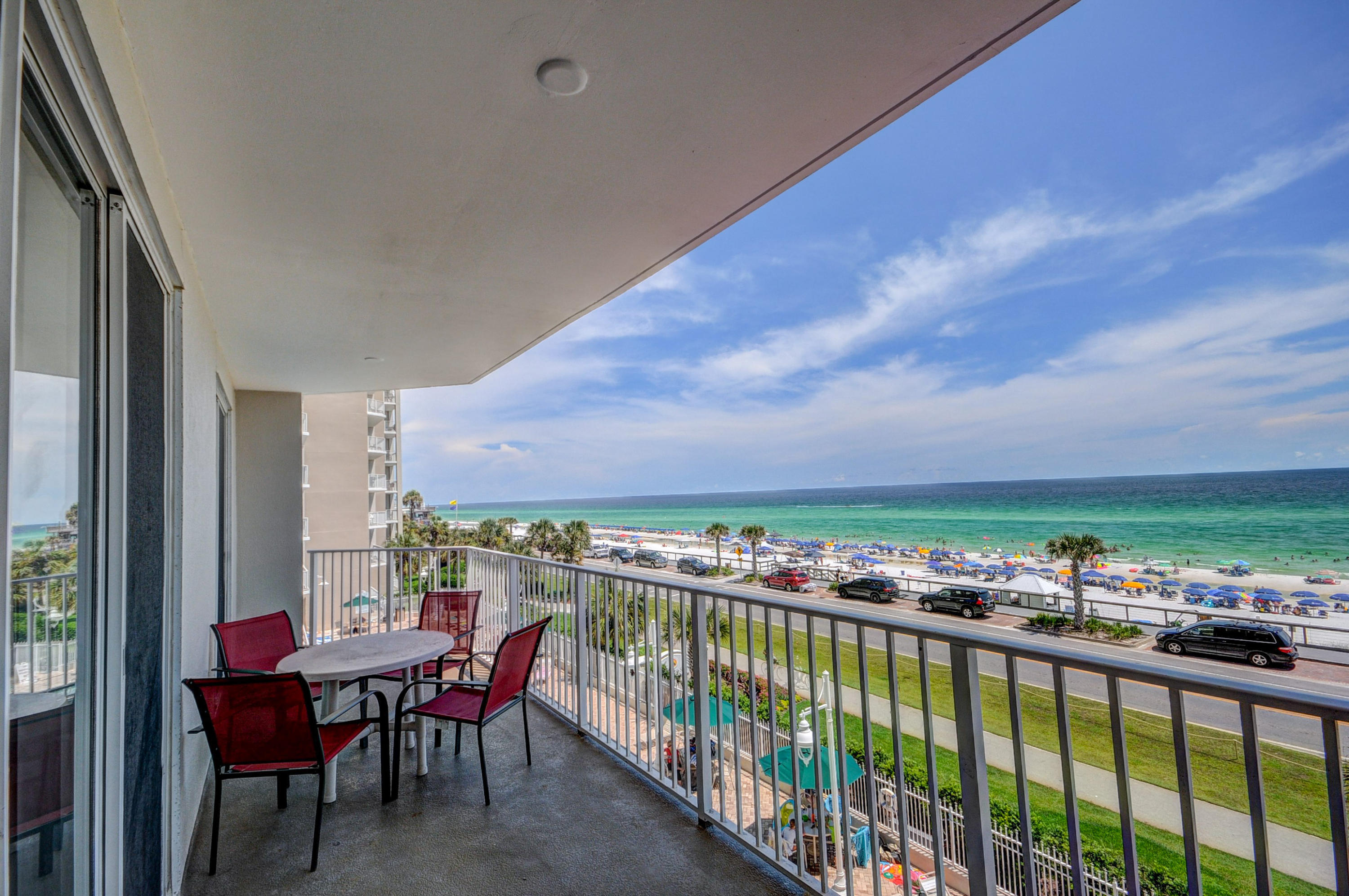 Enjoy the beautiful, unobstructed Gulf views from this ideally situated 3rd floor unit in Majestic Sun. The diamond floor plan is one of the most sought after two bedroom floor plans featuring the Master Bedroom facing the Gulf of Mexico with direct access to the balcony so you can enjoy unobstructed views. This complex offers amenities including an indoor/outdoor swimming pool, hot tub, fitness center, and covered parking Seascape Resort is a gated community offering 2000 feet of convenient beach access, coastal lakes, tennis courts, fishing and golfing.