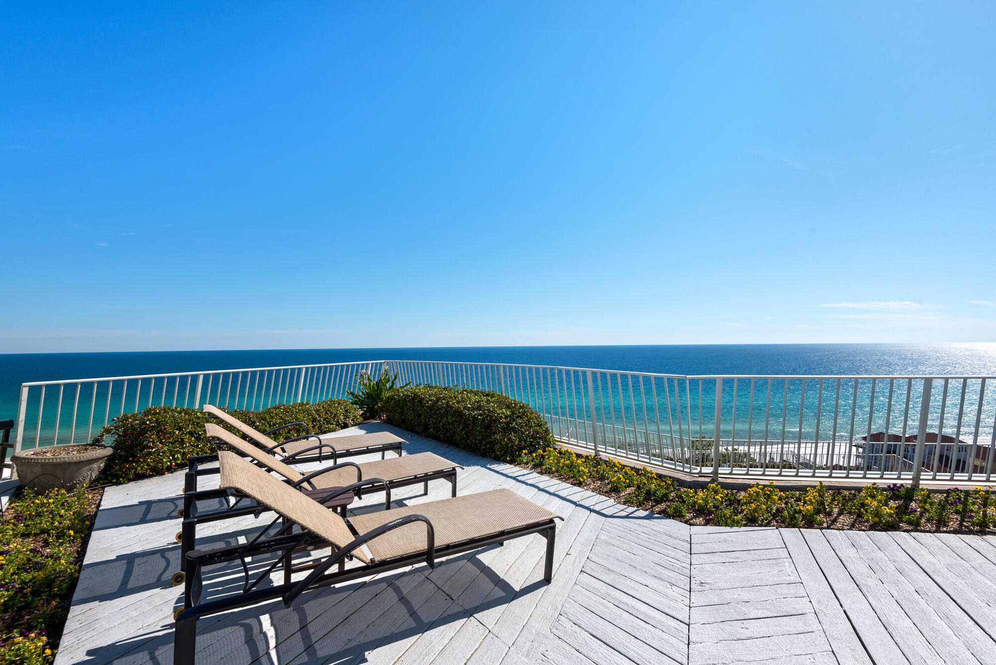 This three bedroom, three bath terrace unit is one of the most sought after in the entire Edgewater condominium complex. Updated throughout, this gem is turn key ready for your, your family and friends or a bevy or renters. Many well-known dignitaries have stayed in this unit. It boasts of contemporary decor throughout the unit with travertine floors, new granite counter tops and new kitchen cabinets. The commanding views this unit possesses from its terrace are not only of the gulf, but also Choctawhatchee Bay. They are breathtaking. All inspections have been completed and all special assessments have been paid. This gated property has two pools and hot tubs, a modern and large fitness facility, underground and covered parking and its own private beach.This is where you want to be.
