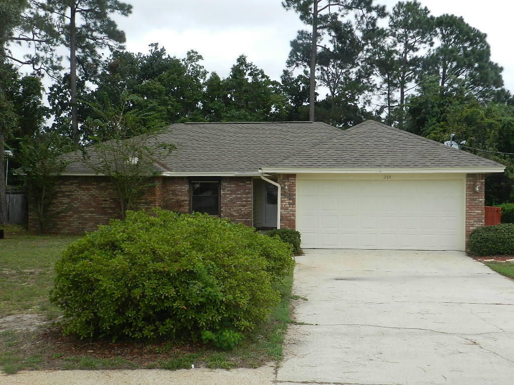 This is a great 3 bedroom, 2 bath brick home in Mary Esther Manor. The home features, fresh paint, brand new stainless appliances and countertops, vaulted ceilings and a wood burning fireplace! There is also a fantastic pool and fenced yard that will make for lots of fun!! Great location close to Military Bases, shopping, schools and employment opportunities.