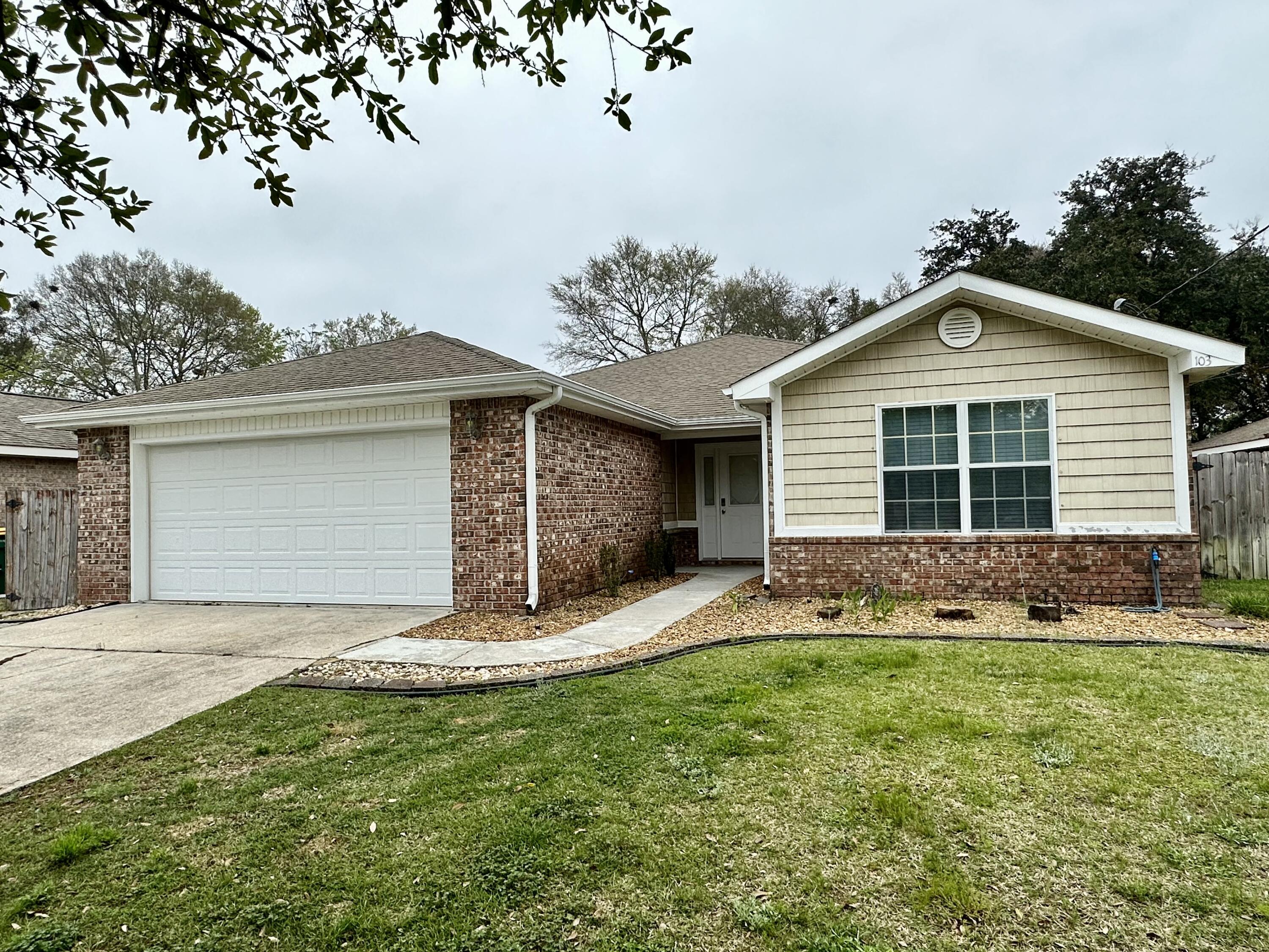 *VA Assumable*This spacious 4-bed,2-bath home is in a convenient location close by parks, stores and just minutes from Eglin AFB, Hurlburt Field, and beautiful beaches.Step inside to find an open-concept layout with LVP throughout the entire home, and a spacious living room perfect for gatherings. The kitchen offers granite countertops, stainless steel appliances, and a cozy dining area! The split-bedroom floor plan includes a large primary suite featuring a walk-in closet, garden tub, and separate shower, while the 3 additional bedrooms offer plenty of space for family or guests.Out back, you'll love the fully fenced yard with a double gate--ideal for storing a boat and lots of room for outdoor fun. This home checks a lot of boxes-location and space. Don't miss out on this Shalimar gem! Buyer is responsible for verifying all data and information, including lot size and room measurements, as it is deemed reliable but not guaranteed