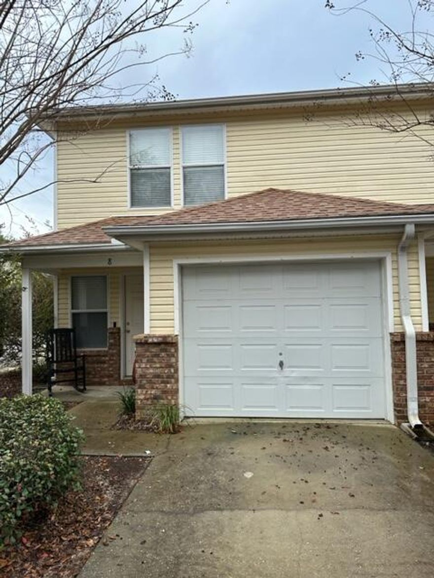 AVAILABLE: 1/12. SECURITY DEPOSIT = $1,595 - CAN BE BROKEN UP IN 2 MONTHLY INSTALLMENTS IF QUALIFIED. SORRY, NO PETS & NO SMOKING! CUTE END UNIT TOWNHOME CLOSE TO BOTH BASES & CLOSE & CONVENIENT TO SCHOOLS, SHOPPING & RESTAURANTS! Carpet & tile flooring throughout w/ LVP in the living room. 1/2 bath downstairs for guests. 2 master suites upstairs w/ walk in closets! Washer & dryer closet upstairs between the 2 bedrooms. All appliances in place! Nice breakfast bar & open living/dining/kitchen combo. Open back patio! 1 car garage to park your car or to store your extra stuff w/ auto opener! All electric! Ceiling fans in all the rooms! Basic lawn maintenance included in the rent w/ the HOA. Welcome home!