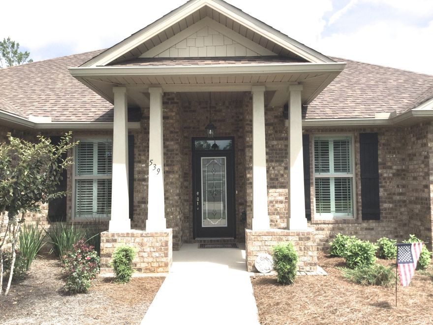 PRICED BELOW MARKET VALUE!! So many upgrades. Home feels like brand new. As you walk into this beautiful home there is an office with glass doors to the right and a gorgeous dining room with plantation shutters to the left. Then as you move into the family room you will notice the open floor plan as you can see into the kitchen which has a large island and a breakfast area off the to right. This Charleston split bedroom floor plan was built by Holiday Builders. From the kitchen a large master bedroom that has a sitting area and large master bath with tiled shower, double vanity, walk in closet and garden tub. 3 bedrooms on the other side of the house with two bathrooms. Garage has been extended 4 extra feet to allow room for storage and a sink. Large patio out back with bric