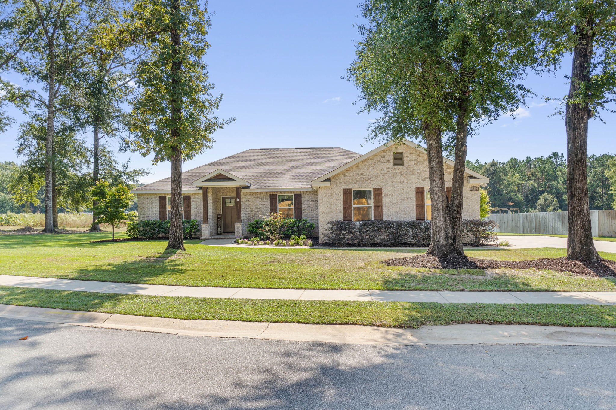 AVAILABLE NOW... 4bed/2bath stunning, all-brick home with nearly a one-acre lot that extends all the way to the highway. The home features luxury vinyl flooring throughout & has no carpet. This home has a split floor plan full of natural light, two bedrooms and a bathroom on the left, and the primary suite on the right. The 4th bedroom off the living room can also serve as an office or guest space to suit your needs. The kitchen boasts sparkling quartz countertops, stainless steel appliances, recessed lighting, and soft-close drawers. The primary bedroom is accented by tray ceilings and the primary bathroom features matching quartz countertops, a walk-in closet, and both a separate tub and shower. The large backyard provides a custom-built AS IS play yard set and security system. NO smoking. 600 minimum FICO credit score required in addition to meeting rental criteria. Pets allowed upon approval with a non-refundable pet fee.
All applicants are required to complete an application on https://onefamilypropertyservices.petscreening.com/
regardless of if they own a pet or not. Applicants with an ESA are also required to complete the application.
This property is a part of a Homeowners Association and tenants will be required to adhere to certain rules and restrictions. If you have any questions, you may request to view the HOA Covenants prior to application.
** Fees Required once an application is approved include, but may not be limited to: Security Deposit, Non-Refundable Fees (cleaning and rekey), $20 Certified Mail Fee, and Pet Fees (when applicable).