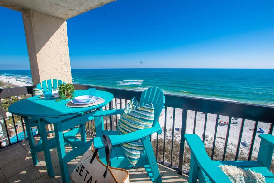 Welcome to luxurious Sundestin 901 , where you can experience unparalleled comfort and stunning views of the Gulf. The spacious gulf front property boasts a private balcony with bar height patio furniture, offering you the perfect spot to relax and enjoy the breathtaking scenery.          As you step inside the property, you will be greeted by the tasteful decor and modern furnishings. The king suite has a large bathroom with a separate tub and shower, as well as plenty of storage space. The ensuite bathroom features all the amenities you need to pamper yourself! The second bedroom suite is equally impressive, featuring a full and twin bed, as well as an ensuite bathroom with a stylish barn door.
