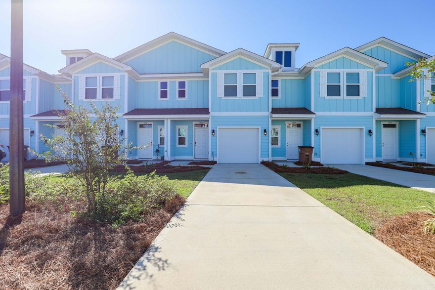 Welcome to Hathaway Townhomes! This community on Panama City Beach is only minutes to the turquoise water and sugary beaches of Panama City Beach! From the moment you enter you will impressed by the added touches of beautiful interior doors with nickel hardware, luxury vinyl plank flooring and designer lighting. Plush carpet is in all bedrooms. The kitchen is equipped with stainless steel appliances including a smooth top range, microwave and dishwasher. Upstairs you will find 3 bedrooms with plush carpeting. Two of the bedrooms share a bath with granite countertops and shower/tub combo. The Master bedroom has tiled shower, a double vanity with granite countertops and a walk-in closet. This community has sidewalks, a central post mailbox station, and a community pool and pool house. CURRENTLY UNDER CONTRACT, SELLER ACCEPTING BACKUP OFFERS