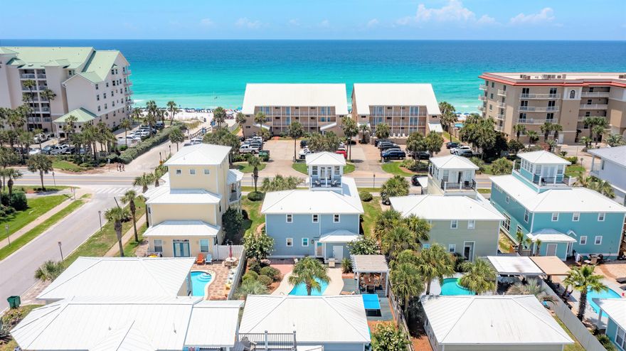 ATTENTION! BEACH HOUSE w/ MOTHER IN LAW SUITE / POOL HOUSE! GULF VIEWS! Discover one of the most extraordinary investment opportunities along the Emerald Coast, offering an unparalleled return on investment in today's market w/ NO HOA. This luxurious beach home, nestled directly across the street from the world-renowned Destin Beaches, boasts an impressive rental history with $281K in revenue for 2021, $251K in a shortened 2023, and an outstanding $181K so far for 2024.This SHOWSTOPPING six-bedroom residence, complete with a third-floor eagle's nest, offers breathtaking views of the Gulf and is a beacon of sophistication! With a heated pool and stunning architecture, this home exemplifies coastal luxury. Perfectly situated, this property is a mere 40 steps from the Shirah beach access. This luxury home offers a thoughtfully designed floor plan, starting with a ground-floor master suite that opens directly onto a charming front porch. The master suite features a walk-in closet and an elegant ensuite bathroom, while a full-sized washer and dryer, along with a convenient half bath, complete the first level. Ascend the stunning Brazilian hardwood stairs to the second floor, where an expansive master suite awaits, surrounded by large windows that frame breathtaking Gulf views. Step out onto the private balcony to enjoy your morning coffee or unwind at sunset. This level also includes a beautifully appointed guest bedroom with its own ensuite bathroom and balcony access, along with an additional guest room and full bath. The third-floor eagle's nest offers two balconies with captivating views, perfect for a peaceful retreat.
The property also boasts a luxurious pool house, an ideal space for guests or as a mother-in-law suite. It features a living area with gorgeous d??cor, a kitchenette for ultimate convenience + more. The king bedroom opens directly to the pool, providing a serene escape. The pool house is complete with a full-sized bathroom and walk-in closet. The fenced backyard is a tropical oasis, featuring lush landscaping, a heated pool, lounge chairs, bistro tables, and a pergola-shaded patio table for six, complemented by an in-ground barbecue. This stunning home, with its exceptional design and luxurious amenities, is perfect for both a primary residence or a lavish vacation retreat. Within walking distance of Henderson Beach State Park, The Henderson Resort and Spa, BeachWalk Cafe, Camille's, Destin Commons, and more. The convenience of location ensures that every indulgence is at your fingertips, making this home not only a lavish retreat but also an incredible income-producing asset. Do Not Wait Another Day! 






