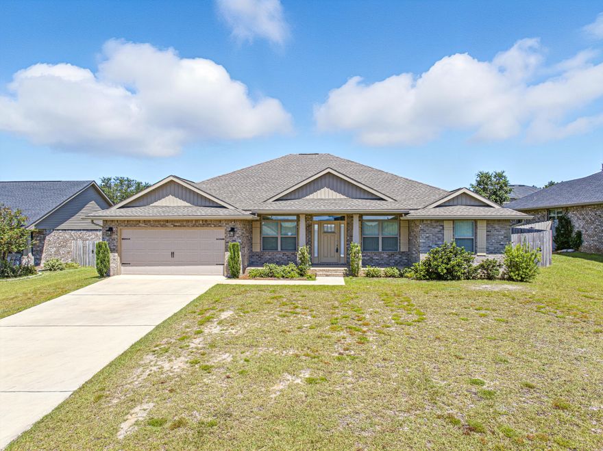 Welcome to your opportunity for a brand-new home without the wait! This all-brick beauty was built in 2022 but has never been lived in, making it truly move-in ready with everything still fresh and untouched.Inside, you'll find a versatile den/office space, a large laundry room, and an open kitchen with a breakfast bar that flows seamlessly into the living area. The primary suite is a true retreat, complete with two oversized walk-in closets and a spacious master bath. Thoughtful upgrades include Levelor custom blinds on every window, a full sprinkler system to keep the lawn lush, and rain gutters for easy maintenance. Step outside to the covered back porchperfect for relaxing evenings or entertaining friends.

Because the home has never been occupied, everything inside is completely new and ready for its very first owner. Plus, with low county taxes, this home is priced to sell quickly.