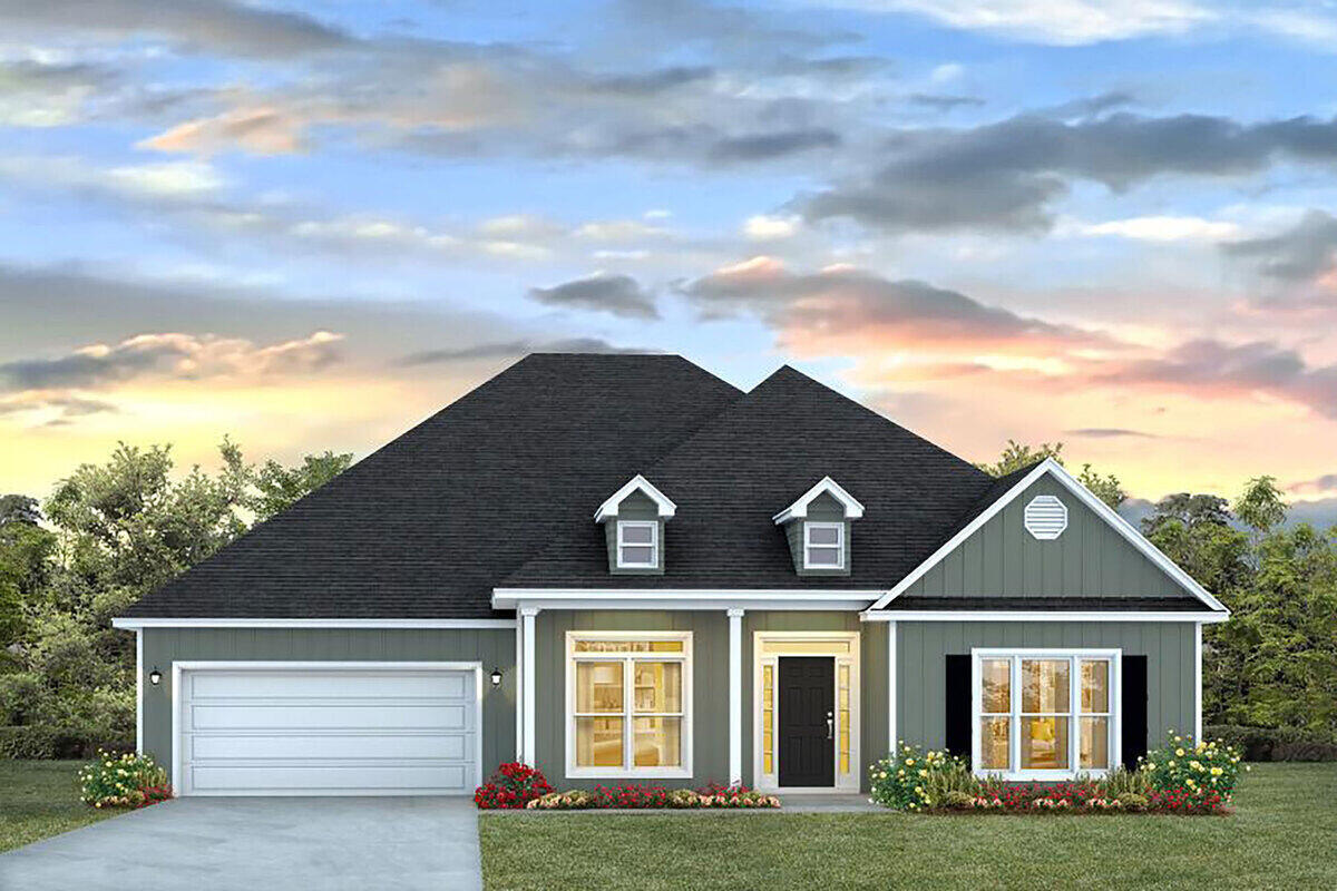 The McKenzie plan is a beautifully designed 5 bed, 3 bath home with over 3000 sq ft located in Ashton Park. Just off the foyer is a formal dining area and a flex space that is perfect for an office or schooling room. As you walk through the foyer, the family room is open and spacious to the kitchen and breakfast area. The kitchen has gorgeous granite countertops with undermount sinks and stainless-steel appliances. From the breakfast area, you have access to the covered back patio, making it perfect for enjoying morning coffee as the sun rises. Bedroom 1 is situated off the family room and features a spacious bath and walk-in closet. This home comes standard with a Smart Home Technology package which includes a KwikSet keyless entry, Skybell doorbell,
automated front porch lighting, an Echo Dot device, and Quolsys touch panel which can be integrated to control your lighting,
thermostat, front door and so much more.
This home is being constructed with the Zip Sheathing system, providing greater protection than a traditional housewrap from
damages due to wind, rain, and extreme weather. A builder 10-year structural warranty is also included.
Pictures may be of similar, but not necessarily of subject property, including exterior and interior colors.