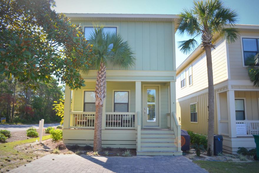 This wonderful 2 story home is just a few steps from the community pool and minutes' walk from the beach! Walk inside to the first floor which includes a living room, kitchen, half bath, washer/dryer, and the master bedroom/bath. Upstairs you'll find a second living room, three bedrooms, and two full baths. There are striking hardwood floors throughout the entire house. Come make this gorgeous home your own. Rental projections of $41,000 to $44,000. Last years taxes $2,976. Most furniture conveys.