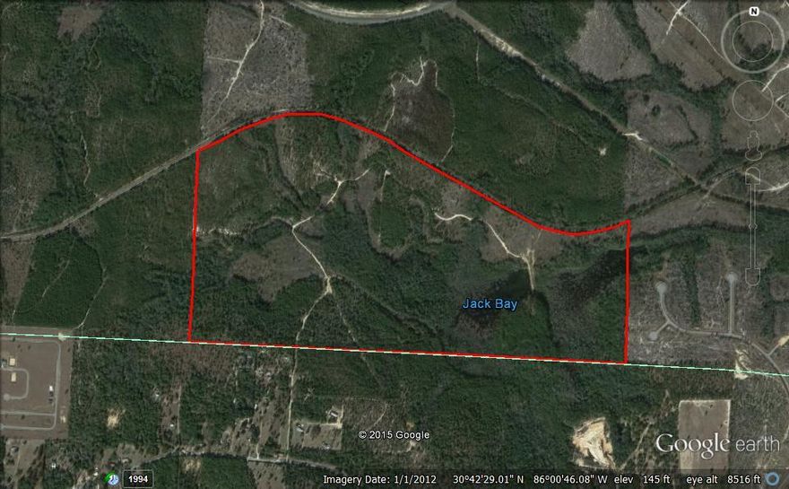 This is a great hunting tract. The pine timber was cut several years ago but all the hard woods/oaks were left. There is 42 acres of 2 year old Long Leaf Pine, lots of Oak Hammocks, a large Beaver pond that holds lots of ducks. The property has an abundance of deer and turkey. The owner has 11 food plots that have been planted and fertilized and will be ready to go once hunting season starts! Don't miss this great hunting tract just minutes from Defuniak Springs! There is an old house that was removed from a near by community that will make a wonderful camp house.