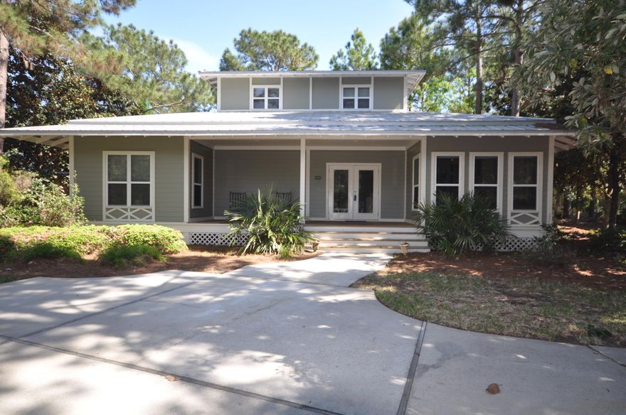 Charming lakefront home in the preferred neighborhood of Prestwick Place in Sandestin Golf and Beach Resort. This home offers spacious living with an open floor plan of two bedrooms on the first floor and master retreat upstairs. The large back screen porch is private with views of the lake. Fishing is just out your back door! Located within a short golf cart ride to Grand Boulevard, which is full of restaurants and shopping just outside the gates of the resort. Inside the resort, owners can take advantage of the community pools, tennis courts,4 championship golf courses, restaurants, dining, and night life of the Village of Baytowne Wharf, beach access, as well as the walk-in clinic and pharmacy, and so much more. Everything you need is within a short walk, bike ride or golf cart ride
