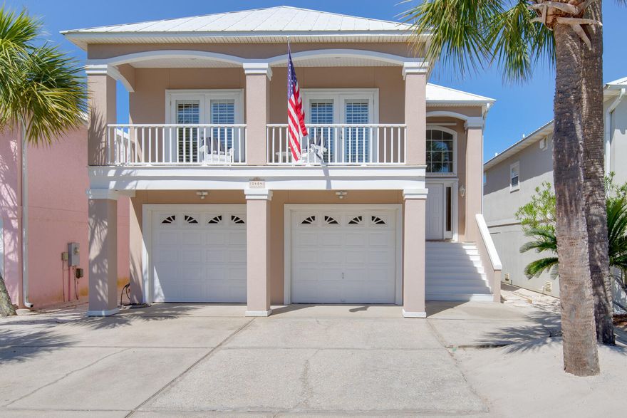 Come and see this immaculate one-owner custom built home located in the highly sought after sound side community of Homeport. From the living area, master bedroom and back deck enjoy spectacular views of the Santa Rosa Sound as well as breathtaking sunsets! This beautiful 3 bedroom/2 bath home has 9ft. ceilings and an open floor plan which includes the kitchen, dining area and spacious great room. The updated kitchen has ceramic tile countertops, a garden window, breakfast bar, and stainless steel appliances.  All 3 bedrooms have engineered laminate flooring and the guest rooms open to the front balcony. The master bath has a jacuzzi tub and a free standing shower. The oversize garage has room for 4 vehicles as well as extra storage space and a spot for a bonus room. From the back upper deck, stairs lead down to the patio which has an enclosed shower and a pristine white sandy beach.  The Homeport Homeowners Association offers a heated pool, a community boat dock and a limited number of boat slips. There is a path directly in front of the home that will lead you to the fenced-in pool. And...it is only a 5 minute walk to the Gulf of Mexico.  Whether you are looking for a permanent home or a vacation rental, you will find it here at 1484 Homeport Drive!