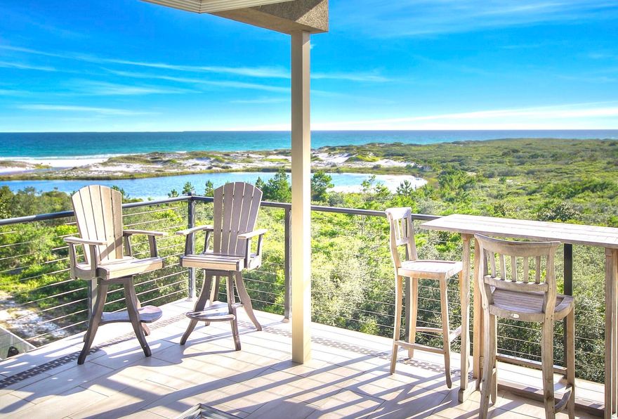 This is one of the last larger lots with Lake and Gulf Views that backs directly to Topsail Preserve.  Incredible Sunset Views with a full 1/4 of buildable high and dry land on the South side of Scenic Hwy 30-A.  This lot is on a quiet dead-end street and comes with deeded Gulf of Mexico access. Lot is in an X flood zone and flood insurance is NOT required. There are NO HOA dues on this street.  Lot has beautiful views of the Gulf AND Stallworth Lake. Land backs directly up to Topsail Preserve with no building allowed that will obstruct the incredible views.