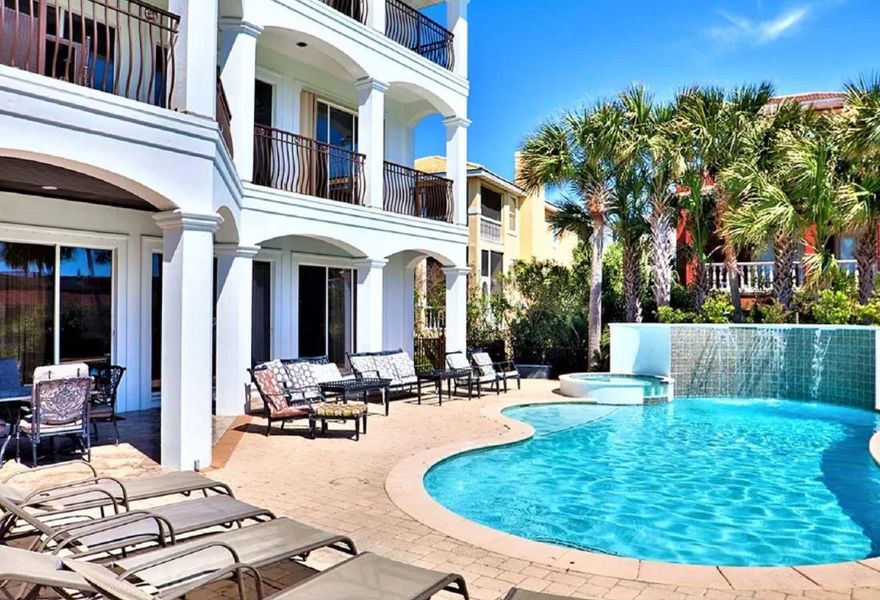 Beautiful, three-story coastal home located in the highly desirable gated community of Destiny East offers breathtaking views of the Gulf of Mexico. Featuring an established track record of strong rental history year after year, including actual base gross rental income of $230,000 on the books so far for 2021 and projections of over $242,000.  ''Over the Top'' sits at one of the highest points in Destin. Watch the sunsets and sunrises from the three south facing decks of the home.