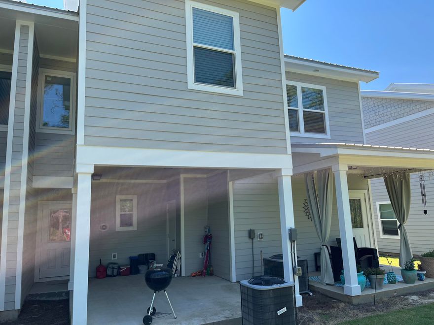 Accepting backup offers. This lovely townhome is like new and only 1.5 years old.  Job change has forced owner to sell and relocate.  New owner can take advantage of the savings and still have basically a new home.  1336 SF townhome has 3 bedrooms, 2.5 baths, open living room and kitchen, and covered back porch.  Living room, kitchen, half bath, and laundry closet are all on first floor. Upstairs has 3 bedrooms and 2 baths with ample closet space, Appliances included are dishwasher, refrigerator, stove, garbage disposal, and microwave.  Home has electric CH&A, laminate vinyl plank floors (that look like wood) throughout the home, open back porch with storage closet, 2 parking spaces in front of the unit, and access to the community pool and common areas.