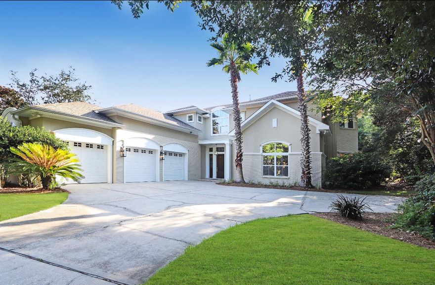 Welcome to your dream retreat! Situated in the prestigious Kelly Plantation neighborhood, this spacious European estate is located on a large private lot, backing up to a nature preserve. This stunning 6 bedroom, 6 bathroom custom built home boasts a large heated salt water swimming pool, private gym, theater and separate mother in law suite. Inside you will discover a spacious open concept layout, filled with natural light, soaring ceilings and plenty of space for family gatherings. The large chef's kitchen features gorgeous stone countertops, new appliances and a spacious island perfect for gatherings. Each of the six bedrooms is generously sized, highlighted by the luxurious primary suite with walk in his and hers closets and spa-like, en-suite bathroom. Multiple flexible living spaces offer space for a home office, guest quarters and extended family. 
Outside you will enjoy your own paradise with a sparkling swimming pool, fountains, a covered patio with a fully equipped outdoor kitchen and spacious dining area - perfect for relaxing and entertaining under the stars. The dedicated home theater is perfect for those movie nights and entertaining guests. 
Enjoy the lifestyle of living in Kelly Plantation!  This gated community, known as "Masterpiece on the Bay", offers an equestrian center, pickleball courts, tennis courts, an Owner's Club, multiple walking trails, a dog park, parks, fishing & community docks - all located amongst a championship golf course along the Bay.
302 Sand Myrtle Trail offers a luxury retreat for families or buyers seeking an effortless lifestyle in a home designed for gathering.