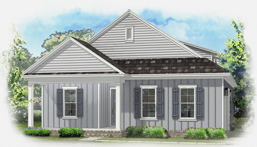 Welcome to the 1 story, DOGWOOD 2 plan in Deer Moss Creek newest Ph 7, the Brookfield. Est completion March 2026. 3 bedrooms, office/bonus rm & 2 full baths. Seller to pay 1 % towards Total closing cost split between Buyer and Sellers. Plus 20 K rate buy down or closing costs.Open floor plan on 1 floor, w/ LVP flooring in main living & tile in wet rooms.  Michaelangelo, white quartz counters and white shaker, wood soft close cabinetry. White custom melanine pantry shelves  & custom master closet. Apron front sink in kitchen as well as a gas range, and SS appliances. Deer Moss Creek in Niceville, FL, is a master plan community, w/ 1,100 acres to be built out over 25 years or so. Community pool, clubhouse, basketball ct and small, children's park. Plus, gazebo and scenic, walking trails. E