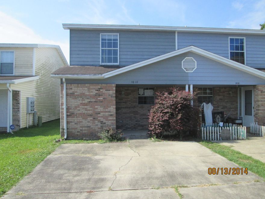 HUD Case 091425294, Insured Escrow (IE), All HUD properties Sold As-Is. Equal Housing Opportunity: HUD properties are offered for sale to qualified purchasers without regard to the prospective purchaser's race, color, religion, sex, disability, familial status, or national origin. SQUARE FOOTAGE BASED ON HUD APPRAISAL- please verify. Location, location, location! 2/1 Home has high impact french doors leading to privacy fenced backyard. Spacious master bedroom overlooks backyard with bedroom two overlooking front of the townhome. Inside Utility room and 1/2 bath downstairs. Convenient location with West Florida Campus nearby, as well as shopping, hospital, both Hurlburt & Elgin AFB. Own this unit for less than rent.