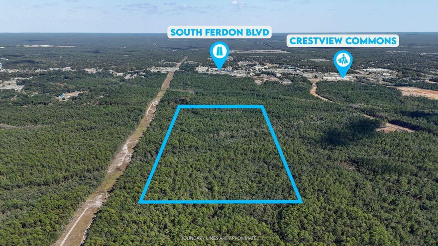 Discover a rare opportunity with this expansive 77-acre land parcel that awaits your vision and ambition. Located in a highly promising area, this property is made even more appealing by the recent development of Fallen Heroes Way. This approximately 3-mile long roadway seamlessly connects the Arena Road section of the southwest Crestview Bypass to Highway 85 at Physicians Drive, enhancing access and convenience to your land.This land offers the canvas you've been searching for, with a variety of features that add to its uniqueness. While some portions of the property are zoned AE flood zone and include wetlands, this diversity can be an asset for those looking to develop a property with both natural beauty and potential. The presence of wetlands and flood zones can be leveraged for a range of purposes, from conservation to creating a harmonious blend of nature and development.

The possibilities for this 77-acre parcel are as vast as the land itself. Whether you're an investor, developer, or someone looking to create a private oasis, this property provides the ideal foundation for your vision.