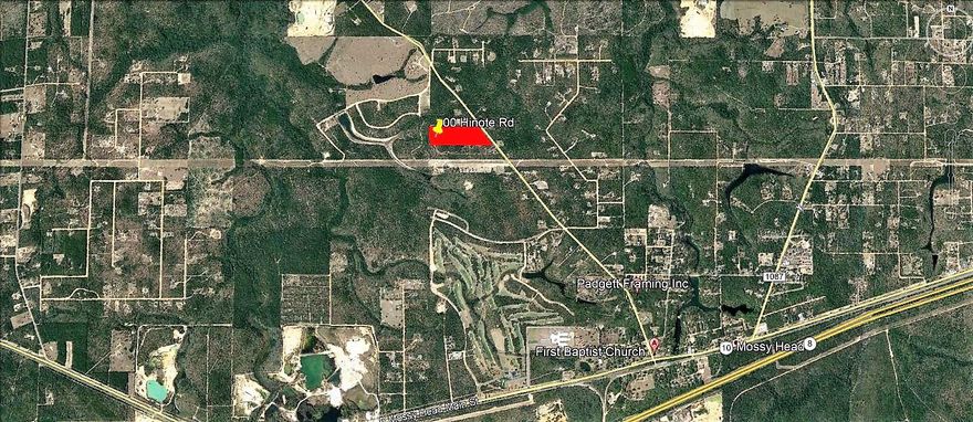 Incredible 18.77 acres, consisting of two parcels (0050) and (0030) located 1.5 miles from Blackstone Golf Course and Mossy Head Elementary School. Property is fenced on three sides with a gated entry. There is also a 12x36 storage building included in the purchase. Water Tap Fee ($1500) has already been paid. The property is fenced on three sides.
