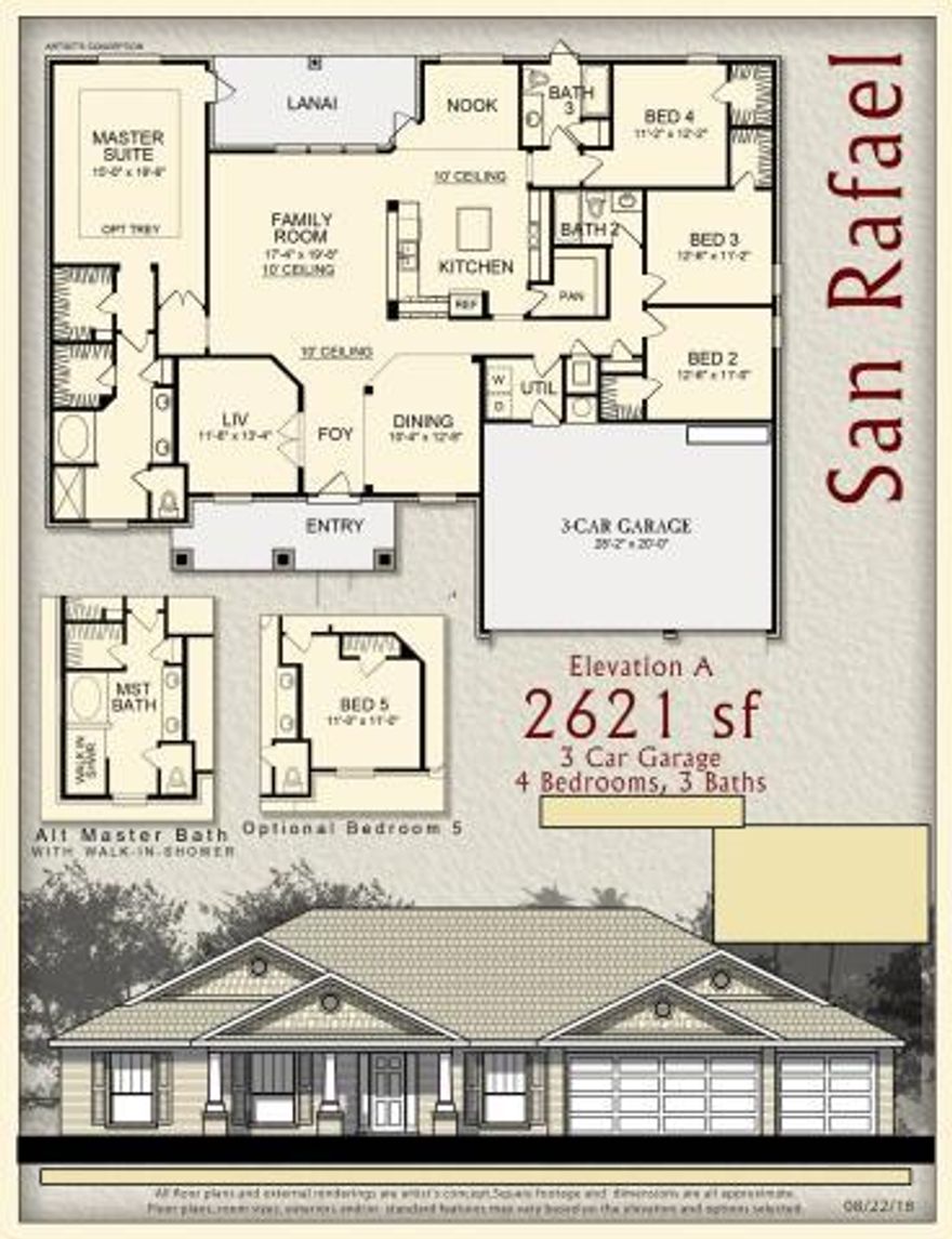 *New Construction estimated completion June 2023 *4BR, 3BA, 3 CAR GARAGE * LIVING ROOM OR HOME OFFICE * FORMAL DINING AREA * KITCHEN OVERLOOKS FAMILY ROOM * KITCHEN OFFERS A POTS & PANS WORKING ISLAND * KITCHEN GRANITE COUNTER TOPS *STAINLESS STEEL APPLIANCES *RECESSED AND PENDANT LIGHTING *LARGE WALK-IN PANTRY * *SPLIT BEDROOM DESIGN * MAIN BEDROOM HAS ENTRY TO COVERED LANAI *THE EN-SUITE FEATURES BUILDER'S SIGNATURE  ZERO ENTRY TILED WALK-IN SHOWER AND SOAKING TUB *3 EXTRA BEDROOMS HAVE WALK-IN CLOSETS AND CEILING FANS * BATH 2 IS CABANA BATH WITH DOOR TO REAR YARD *FABRIC HURRICANE SHIELDS INCLUDED *BUILDERS ENERGY EFFICIENCY PACKAGE *1/2/10 BUILDERS & MAVERICK WARRANTY PLAN INCLUDED* *BUILDER PAYS CLOSING COSTS WITH A PREFERRED LENDER*