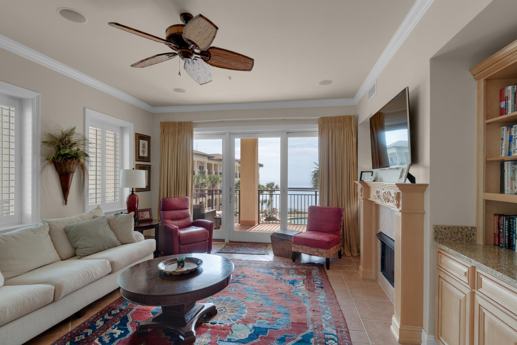Welcome to A203! Rarely does a Bella Vita residence become available in Building A, the westernmost gulf front building, with only 12 luxury condominium homes. A203 is convenient to the Sunset Deck for grilling, the pools, of which one is heated, and the expansive beach. Beautiful 3 bedroom (en suite) 3.5 Bath, A203, rises above the stunning piazza, sparkling swimming pools and captures fabulous views of the azure gulf waters. The piazza's fountain is over 61 feet above sea level which is the highest point on the US Continental Gulf Rim. Gated Bella Vita in Blue Mountain Beach comprises a total of 48 residences with 365 feet of beach on approximately 6 acres, a Great Hall with conversational seating, a Library, excellent Fitness Center and porte cochere.