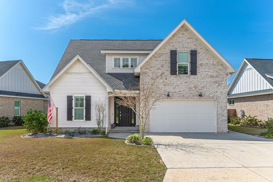 Welcome home to 149 Raiders Trail! Move in ready and made for easy living, this 2023 Huff Homes ''Fortress'' plan delivers on form and function. On the main level, find the primary bedroom suite featuring two walk in closets and a gorgeous en suite bath. Through the front hallway, discover a convenient half bath for guests, before emerging into the beautifully appointed heart of the home - an open concept living, dining, and kitchen space all overlooking the fully fenced backyard. Note the dedicated laundry room perfectly located on the way to the 2-car garage. Up the stairs, a flexible loft greets you and invites quiet study and recreation. Three additional bedrooms, one shared bathroom, and one en suite bath complete the second level offerings. Out back, enjoy abundant open space as well as expanded hardscaping for gathering and grilling and a covered, screened porch ideal for relaxing while keeping your eye on both the game and the grill! 
Raiders Landing is an idyllic residential community tucked away in friendly Valparaiso, offering quick access to Eglin AFB, Duke Field, 7th Group HQ, Destin/Fort Walton Beach Airport, Twin Cities Hospital, Northwest Florida State College, and the dreamy white sand beaches of Destin and 30a. 