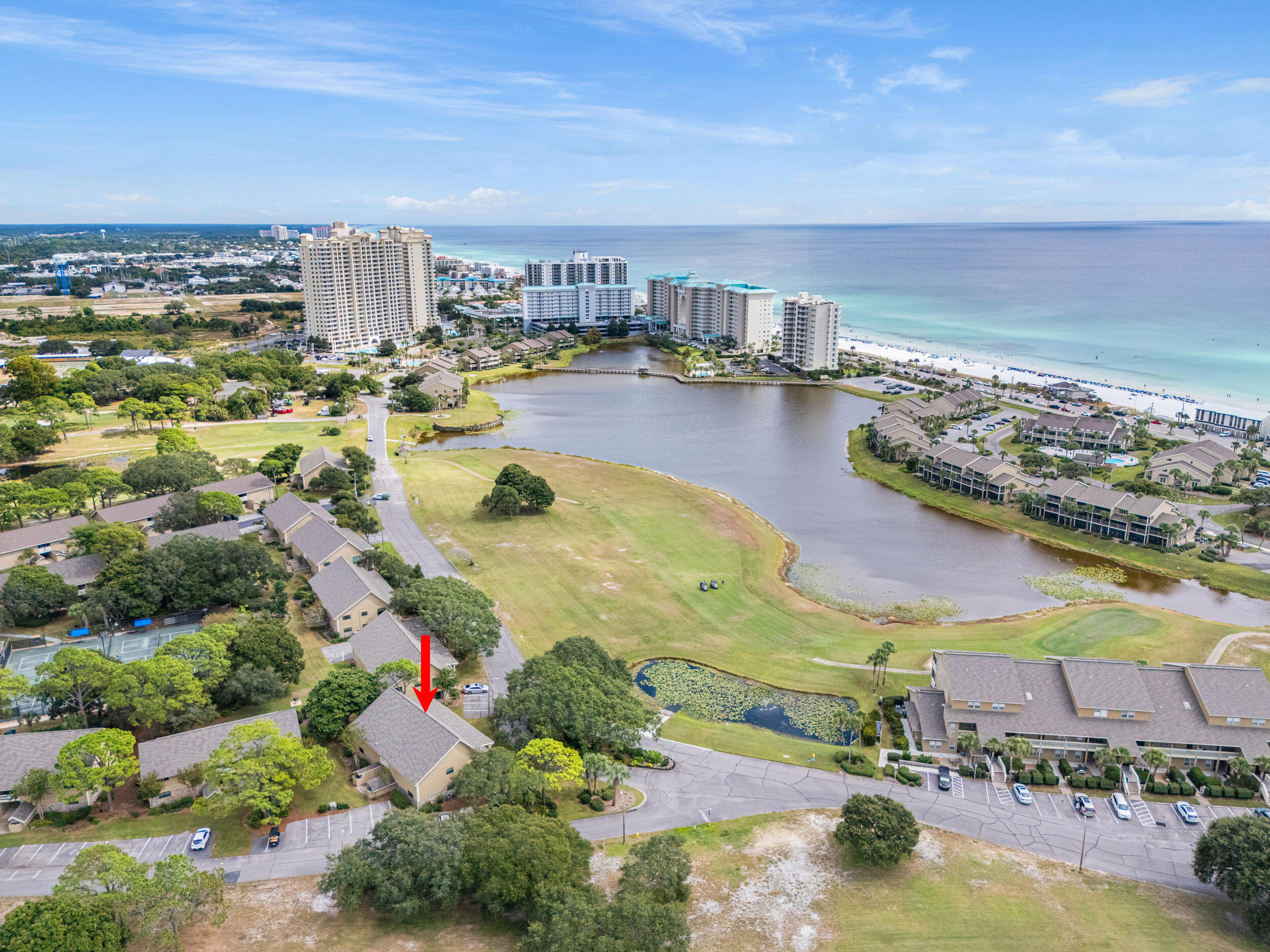 Resort living meets modern style in this beautifully updated condo in Seascape! Located in the heart of Miramar Beach, this 2BR/2BA unit sits within one of the Emerald Coast's most sought-after communities, offering golf, tennis, multiple pools, on-site dining, and private beach access.Inside, you'll love the fresh, high-end updates: new flooring throughout (no carpet!), sleek modern baseboards, and a fully renovated kitchen with custom cabinetry, designer backsplash, upgraded countertops, stainless steel appliances, and an icemaker. The spacious living area opens to a private balcony overlooking the lake, perfect for morning coffee or evening sunsets. The spacious primary suite and guest bedroom offer comfort and privacy. Thoughtful extras include a private owner's closet inside the unit and a separate exterior storage closet for all your beach gear. An in-unit washer and dryer are also available.
The HVAC was replaced in 2025, giving you peace of mind. Whether you're looking for a vacation getaway, full-time residence, or investment property, this turn-key Seascape condo delivers resort amenities and modern finishes just steps from the sugar-white sands of the beach.