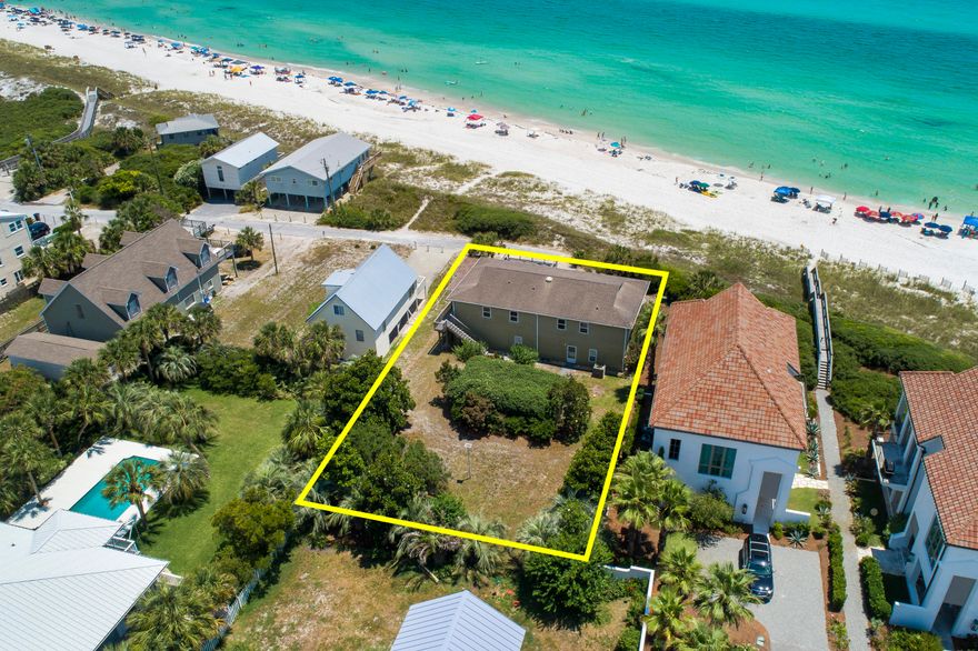 Enjoy 78 feet of UNOBSTRUCTED GULF VIEWS throughout the home and from the private deck. Large lot .23 acres with plenty of room for expansion and addition of pool and/or carriage house. The home features double living space with kitchens and bedrooms on both floors to accommodate family and guests. Owned by same family for 30+ years and never rented. Beach access walkover 50 feet from driveway. This home offers the ultimate privacy as it is prominently located at the end W Park Place Avenue.