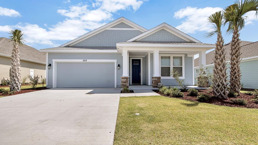 A house becomes a home at 320 Basin Bayou.This like-new residence offers 4 bedrooms, 3 full baths, a two car garage, and distinguished upgrades.The well manicured Breakfast Point community welcomes you to a lifestyle of ease. Ideally situated within minutes to Publix grocery store, dining, retail opportunities, and public school options such as Breakfast Point Academy & and Arnold High School this centralized location has all you need.When you enter into the craftsman's style home you are greeted by a charming foyer featuring a shiplap bench area, and tile floors that also can be found in the expansive laundry space. The two carpeted and sun- filled guest bedrooms along the front of the home offer ample closet space and a shared hall bath.